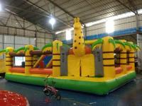 parque temático inflável dos desenhos animados do divertimento do leão-de-chácara do castelo de 8x5m