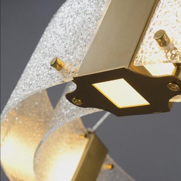 Свет роскошной нордической спальни комнаты прожития круга СИД стекла современной светлой минималистской привесной