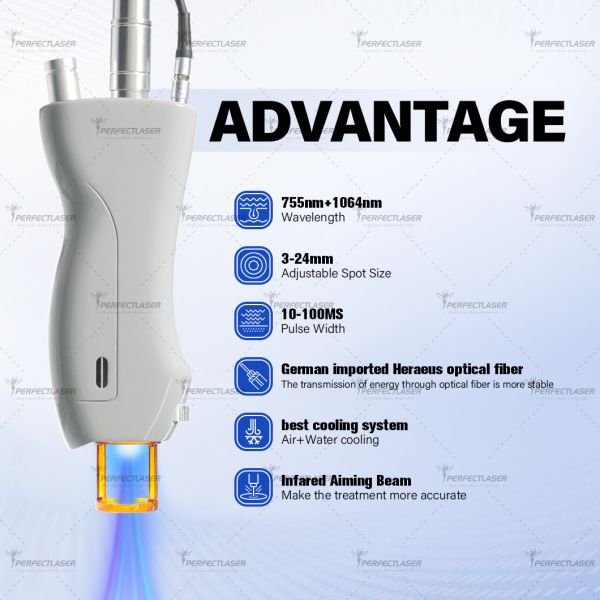 755nm 1064nm Александритная лазерная машина 3500W