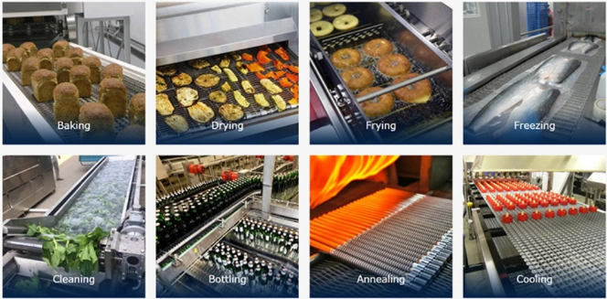 Большая стена 304 нержавеющая сталь сетка конвейерный ремень плоский проволочный стержень цепь