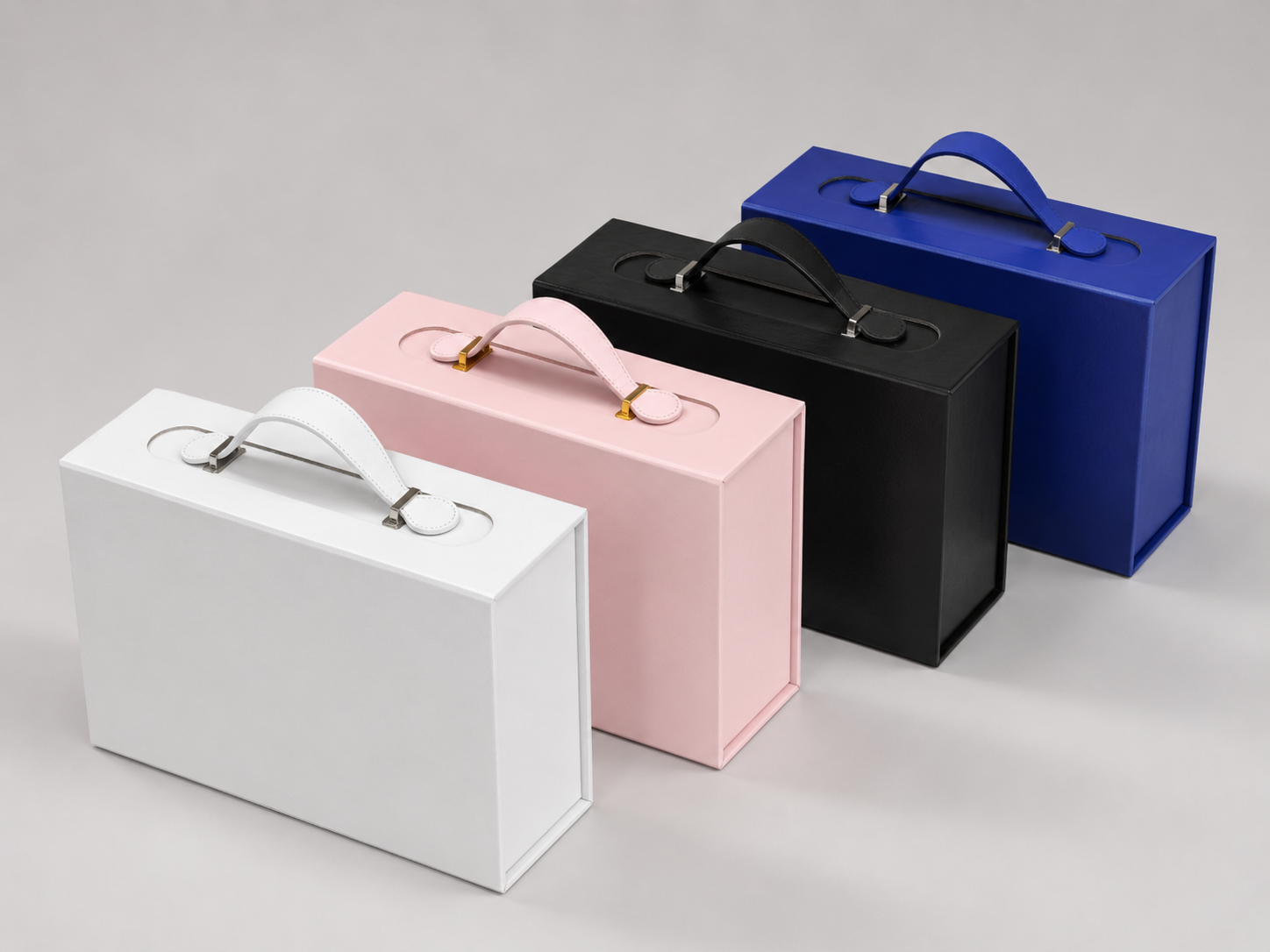 Foldable Suitcase Gift Boxes with Carry Handles