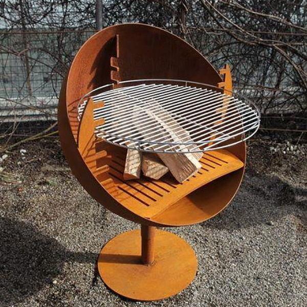 Globo de aço Rotatable do fogo do OEM Corten
