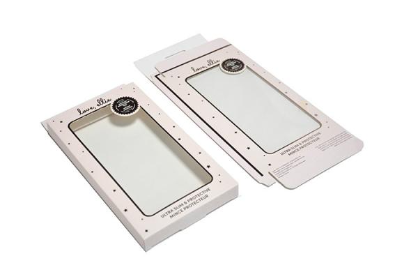 Custom 600gsm - 1600gsm PVC Window Mobile Phone Case Packaging Box Different Size
