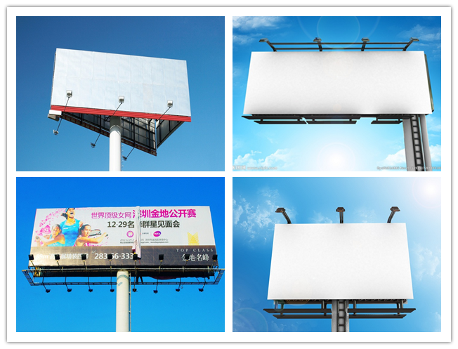 High Bright Steel Outdoor Billboard Advertising Structure Full Color Outside LED Billboard