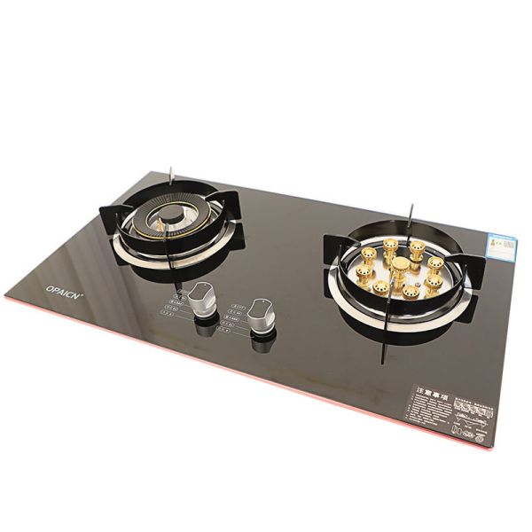 Automatic Piezo Ignition Gas Stove Tengao Metal Edging Table Top Knob Button Natural Gas