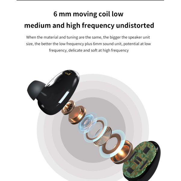 Waterproof Power Bank Earphones K20 2600mAh Charging Case TWS Earbuds