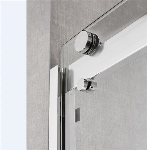 Tempered Glass Shower Door Enclosures With Top Roller One Side Sliding Door