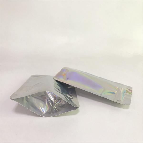 Digital Printing Clear Front and Holographic Back Holographic Bags for  Cosmetic Packaging