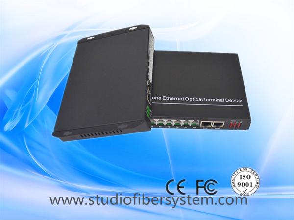 8CH Telephone Fiber Media Converter with 2ch 100M ethernet for armed police system