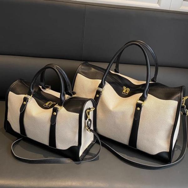 Portable Lightweight Ladies Out Short Travel Bag Large-Capacity Bag Ladies New Summer Canvas Messenger Bag
