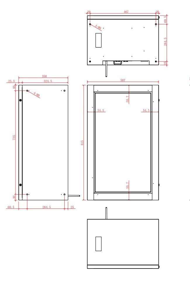 32 Inch See-Through Display Cabinet for Modern Transparent Product Presentation