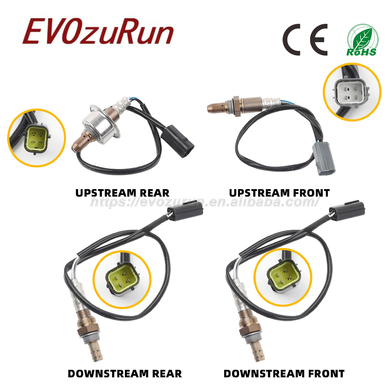 4pcs Upstream Downstream Oxygen Sensor 234-4380 234-4381 234-9036 234-9096 O2 Lambda Sensor for Nissan Altima Maxima 3.5L V6