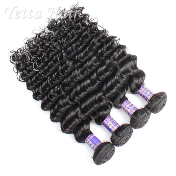 Customized 7A European Weft Hair Extensions  Deep Wave No Chemical