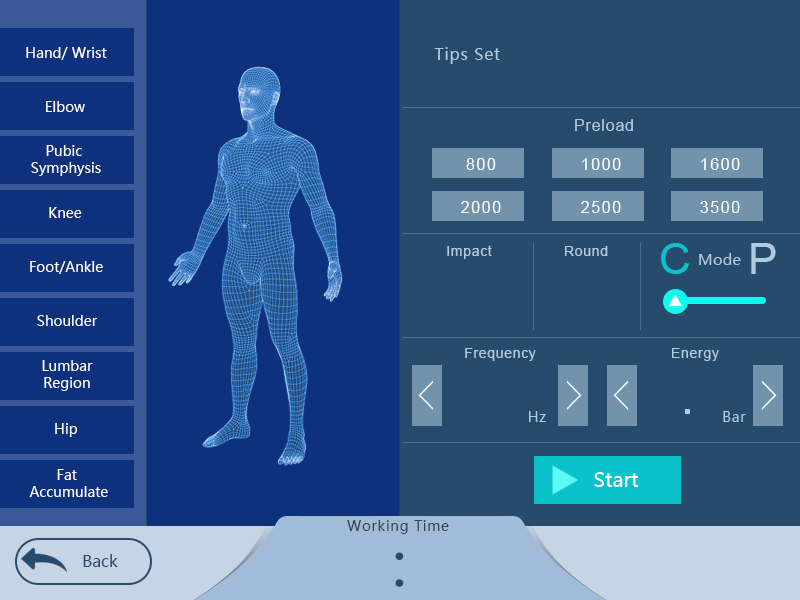 2 In 1 Pneumatic Electromagnetic Shockwave Therapy Machine Pain Relief