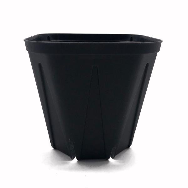 Small Flower garden plant pot square black plastic nursery pots rectangular plastic nursery pots for Agricultural greenhouse
