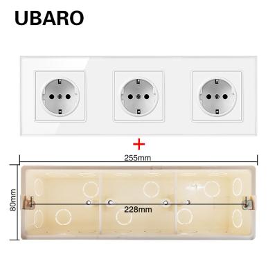 Flush Mount Electrical Wall Socket 3500W 16A Square Wall Plug