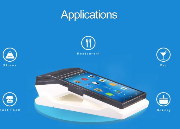 Appareil de point de vente portable avec système d'exploitation Android 6.0 et économie d'énergie élevée