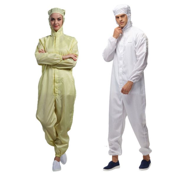Waterproof Lint Free Antistatic Coverall Garment for Dust Proof Reusable ESD Cleanroom Uniform