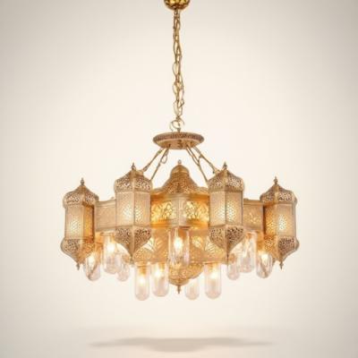 Vintage Copper Chandelier Medium Size Dimmable 6 Lights