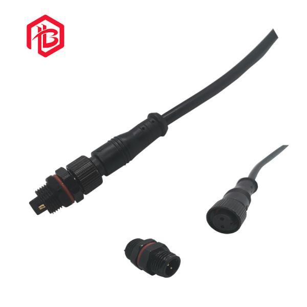 IP67 conector de cabo impermeável branco preto do metal M12 300V