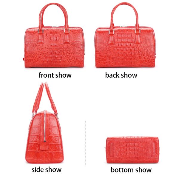 New zipper large capacity women's crocodile leather handbag for lady