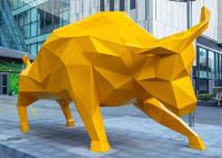 Vida de moldação - da escultura exterior da fibra de vidro de Bull decoração pública pintada tamanho