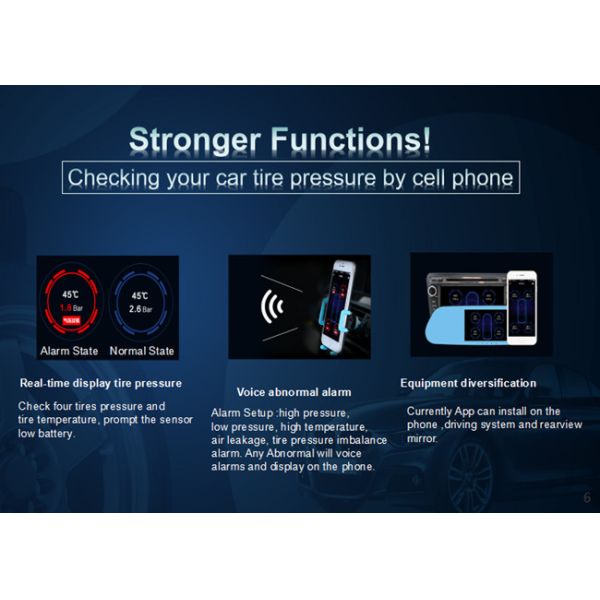 -30℃ - 80℃ Wireless TPMS System , Tire Pressure Monitoring System For Motorcycles