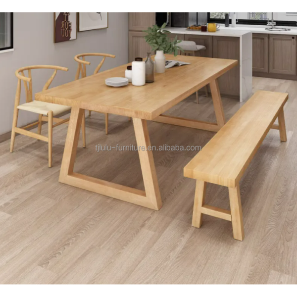 Modern Solid Wood Dining Table Furniture Set for Dining Room and Kitchen L120*W70*H75CM