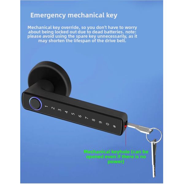 Anti Peeping Smart Home Security Package Fingerprint Door Lock For Bedroom Office