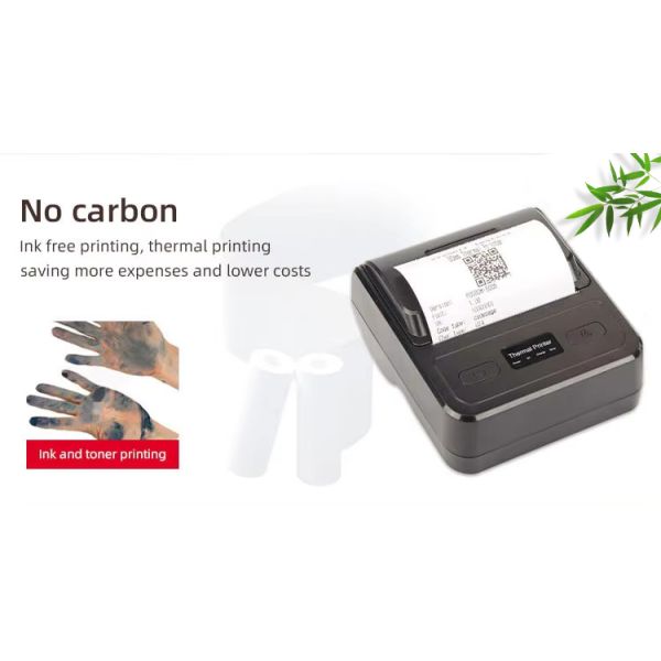 80mm Mini Portable Printer High Speed Bluetooth Small Printer Android Thermal Receipt Printer for Small Businesses