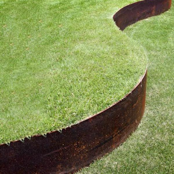 ISO Lawn Edging Corten 100mm Garden Metal Ornaments  Powder Coated