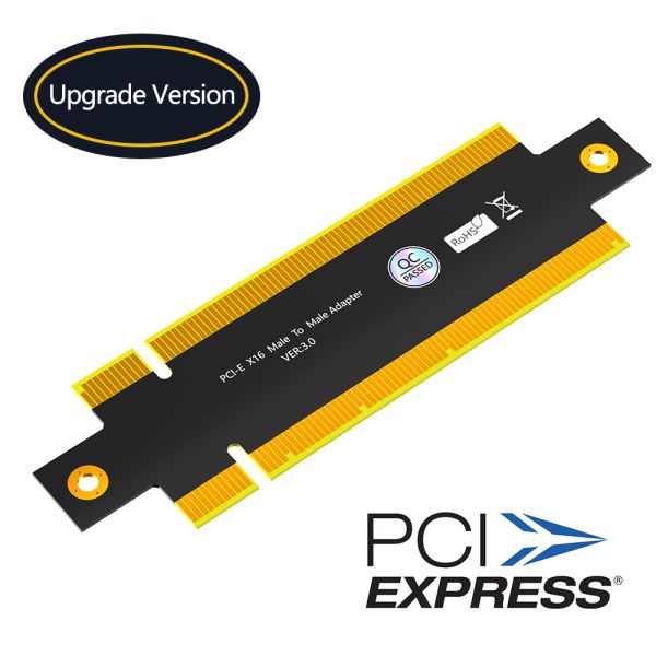 PCI-E 16X 3.0 Male to Male Adapter 110x32mm Black PCBA