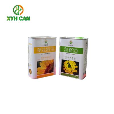 Olive Oil Tin Can do produto comestível quadrado vazio Tin Box Packaging da forma 2.5l