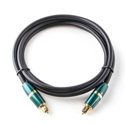 Toslink cabo óptico digital conector spdif banhado a ouro pvc para soundbar tv player 3 cores 1 m
