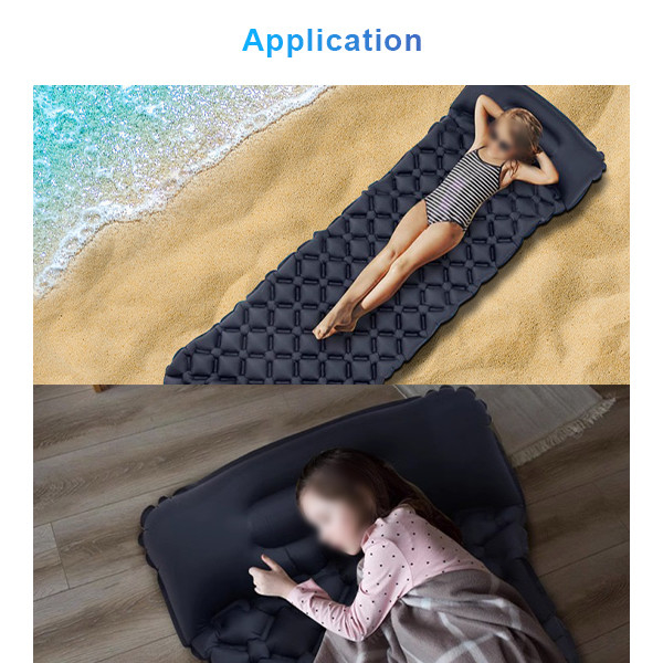 Waterproof TPU Outdoor Sleeping Pad Hiking Mat 5cm Inflatable Camping Pad