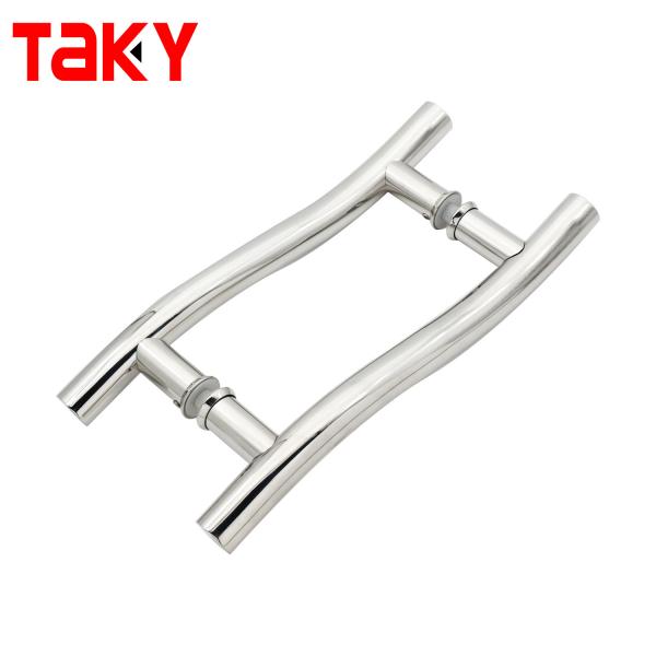 Stainless Steel Round Tube S type Interior Sliding Glass Door Pull Handle