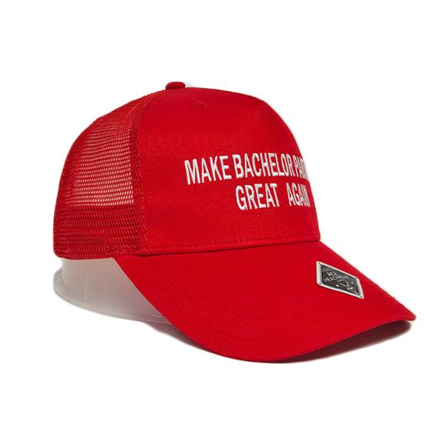 Boné de beisebol vermelho unisex da malha da forma para o verão com o logotipo liso do bordado