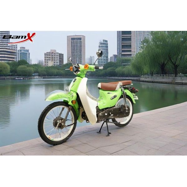 スーパーキューブ 110cc 空気冷却 4速トランスミッションキューブ バイク フロントディスクブレーキ 赤/黒/オートマティック色