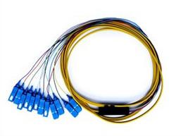 Ribbon Single Mode Fiber Pigtail With FC Fiber Optic Connector