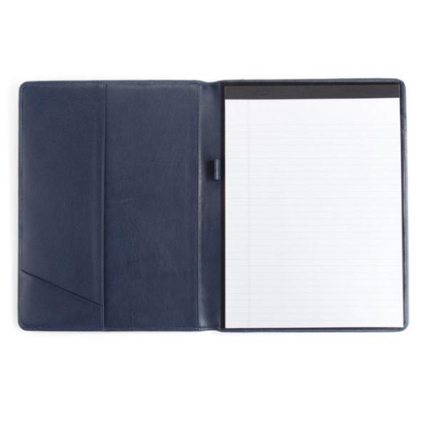Fashion Blue Personalized Leather Padfolio For Office / Conference / Business