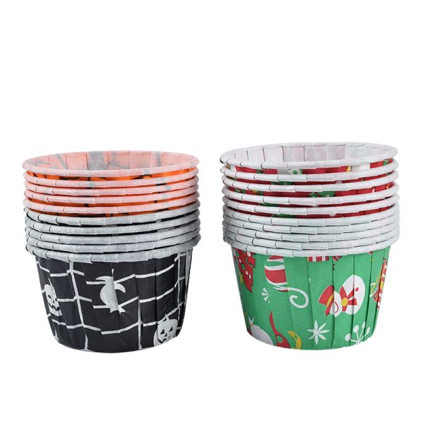 Rolled Rim Muffin Cup for Cupcakes Greaseproof & Disposable Premium Food-Grade Liners