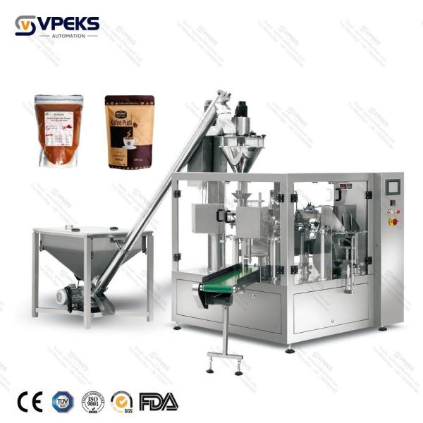 Aluminum Foil Polyethylene Premade Pouch Filling Machine 10-1500g