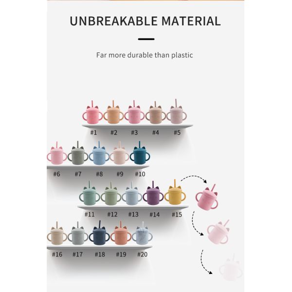 Котенка кота Eco чашки силикона малыша качества еды стиль дружелюбного животный