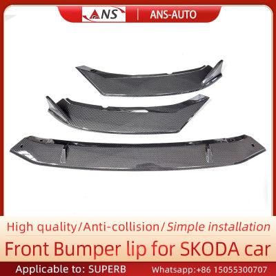 ABS Black Glossy  Front Car Bumper Lip Splitter For Skoda Superb