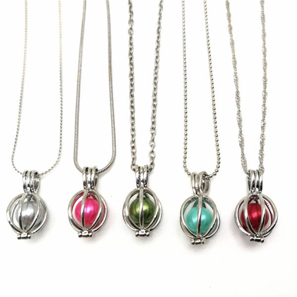 DIY Oyster Pearl Cage Bead and Essential Oil Diffuser Locket Pendant Jewelry Making