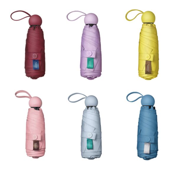 5 Folding Eva Umbrella 8 Ribs Metal Frame Compact Capsule umbrella