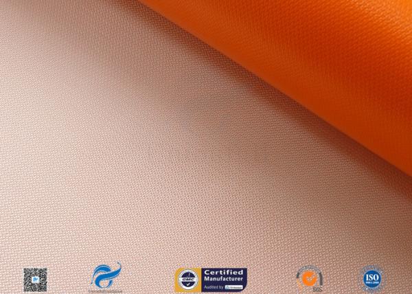 0.5mm Orange Silicone Coated Fiberglass Fabric For Thermal Insulation Fire Blanket