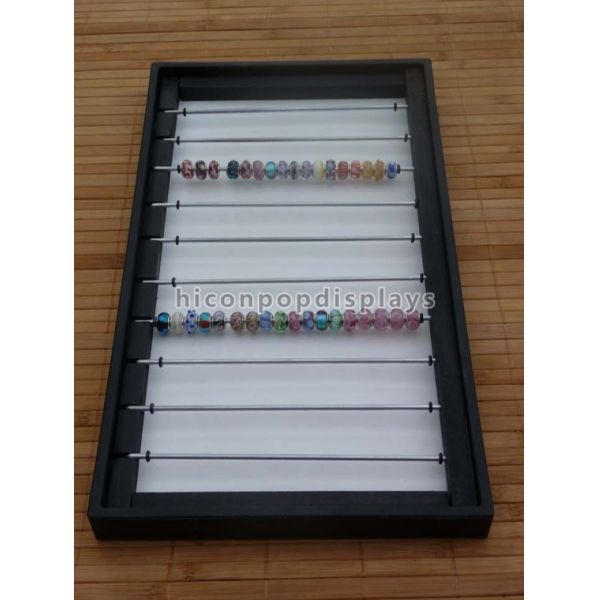 Jewelry Store Merchandising Desktop Wooden Display Racks Custom Design With Wood Bars