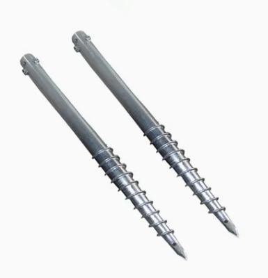 Lightweight Hot Dip Galvanized Steel Screw Anchors Steel Solar Energy System