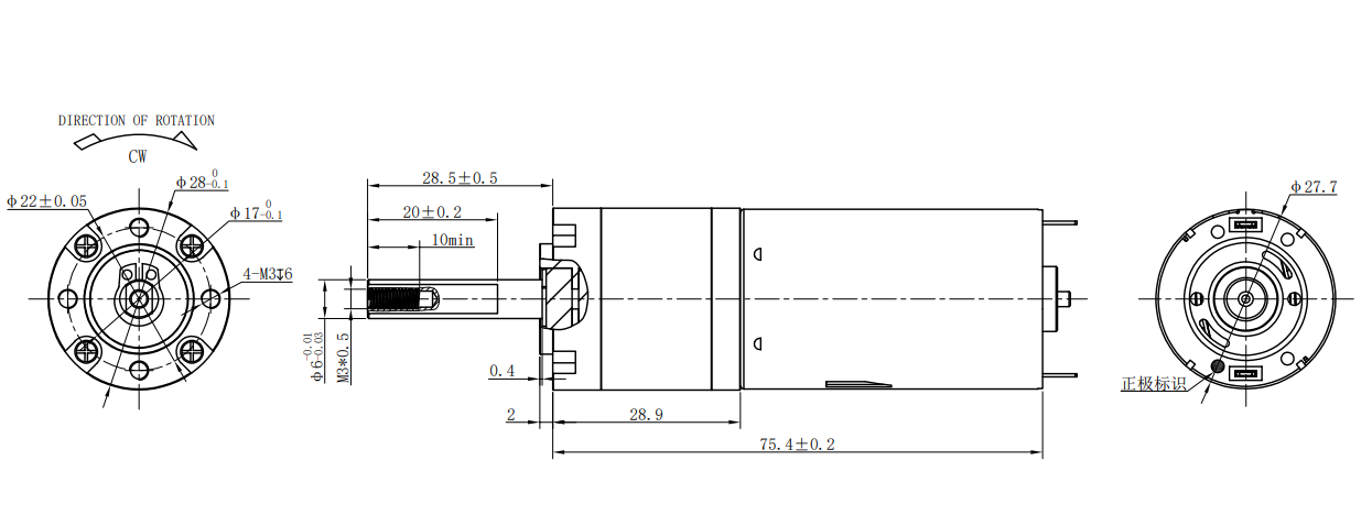 28mm Diameter High Torque BLDC Planetary Gear Motor with Customizable Speed for Robotics and Home Appliances